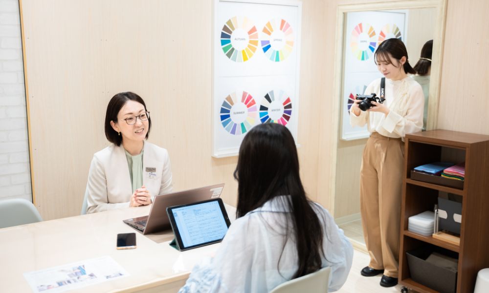 学生による松坂屋の取材風景