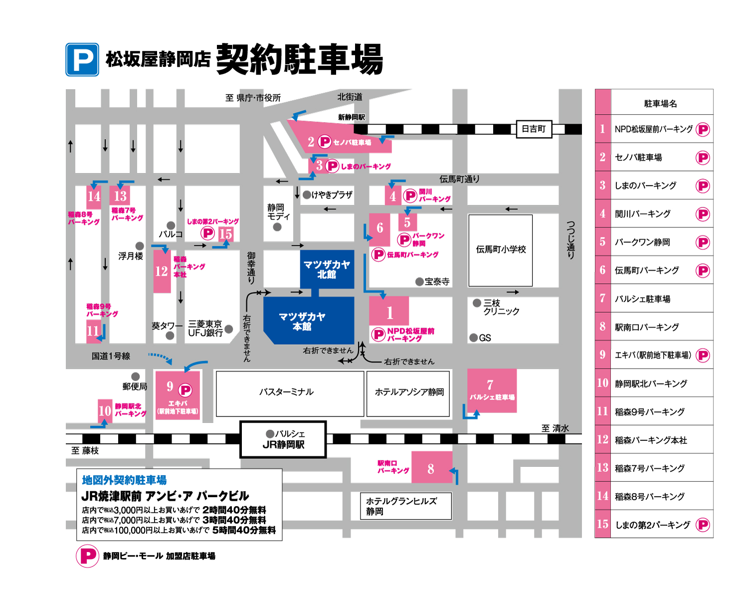 駐車場のご案内